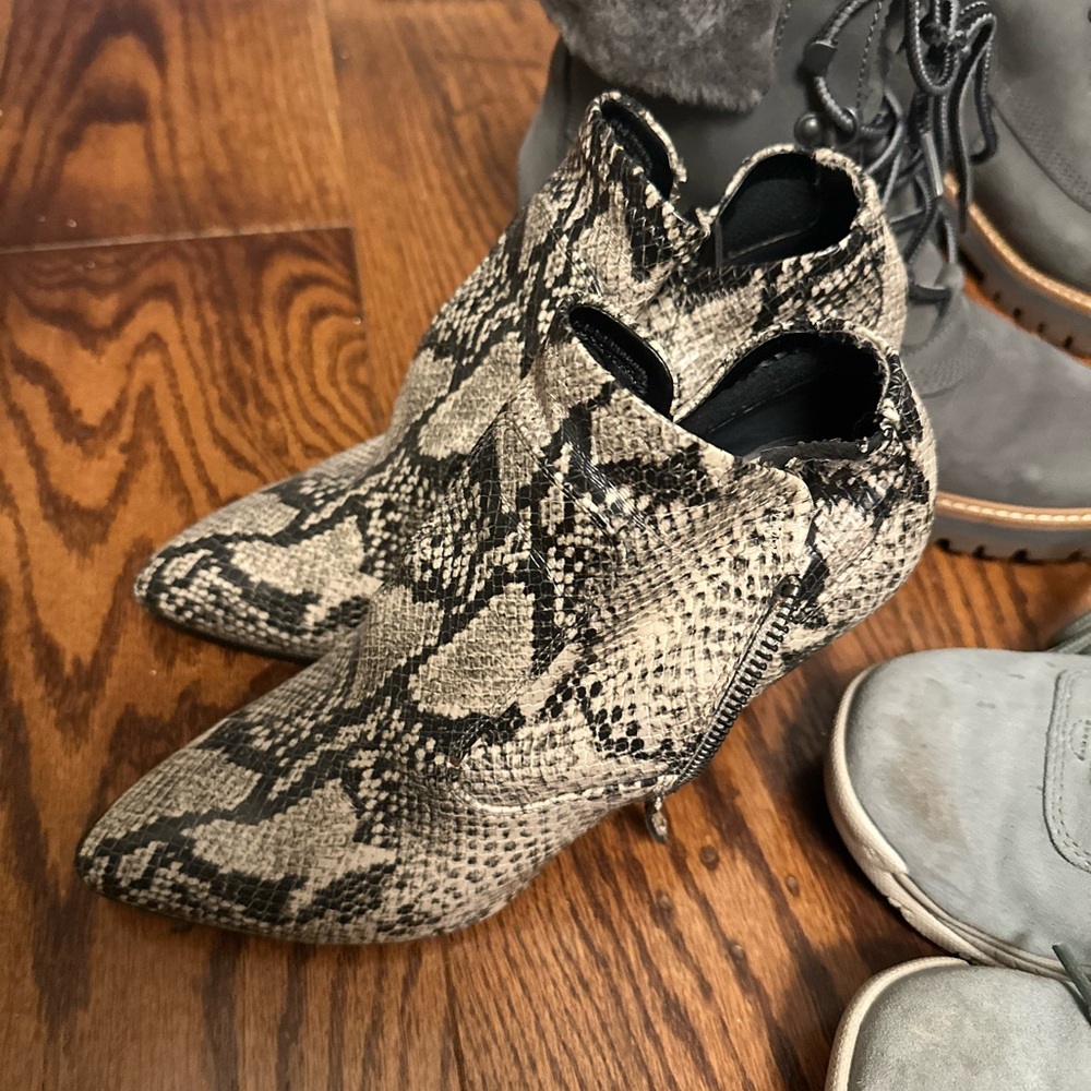 Snakeskin Ankle Boots
